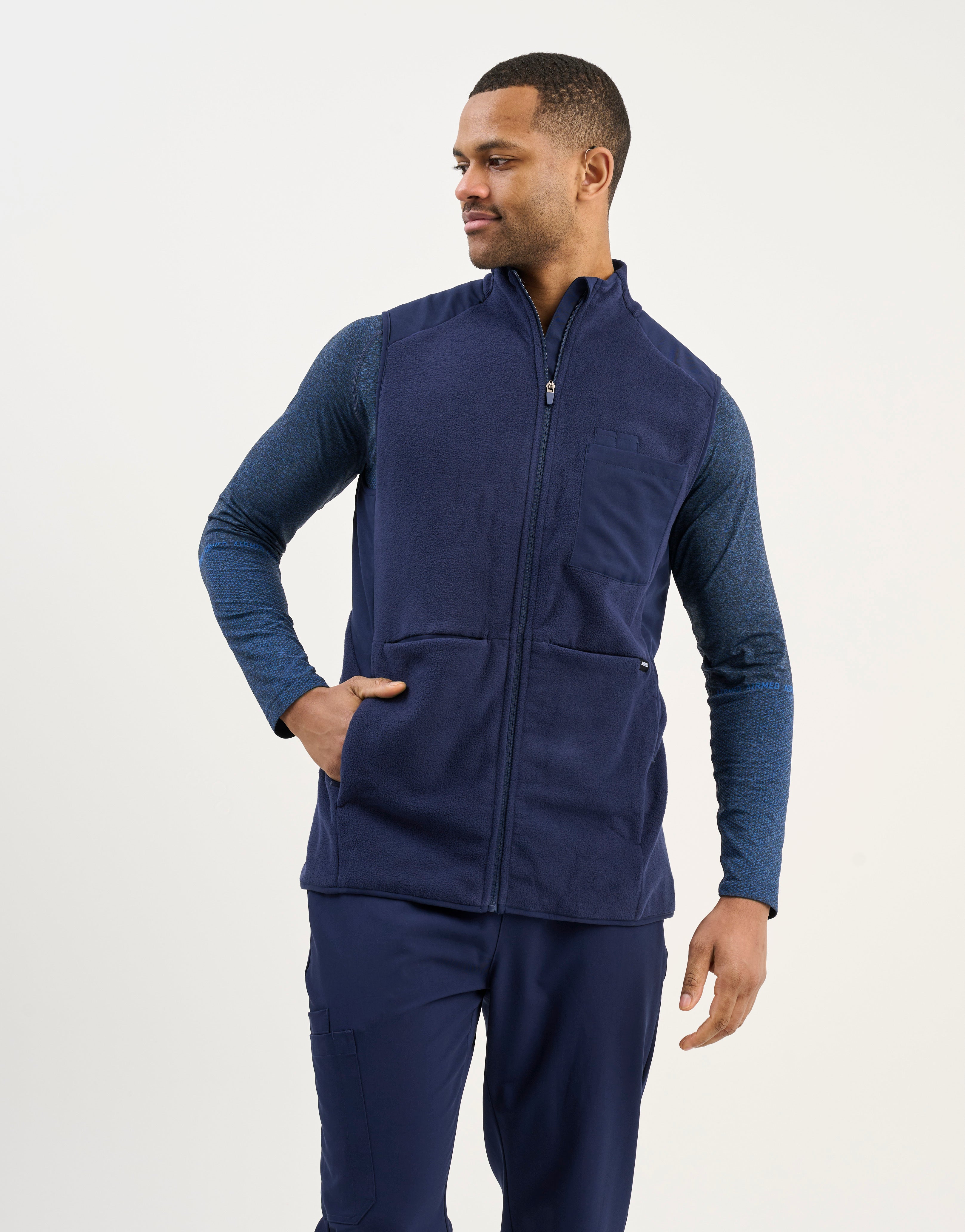 Essential Fleece Vest - True Navy