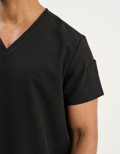 Aspire V Neck Scrub Top - Black