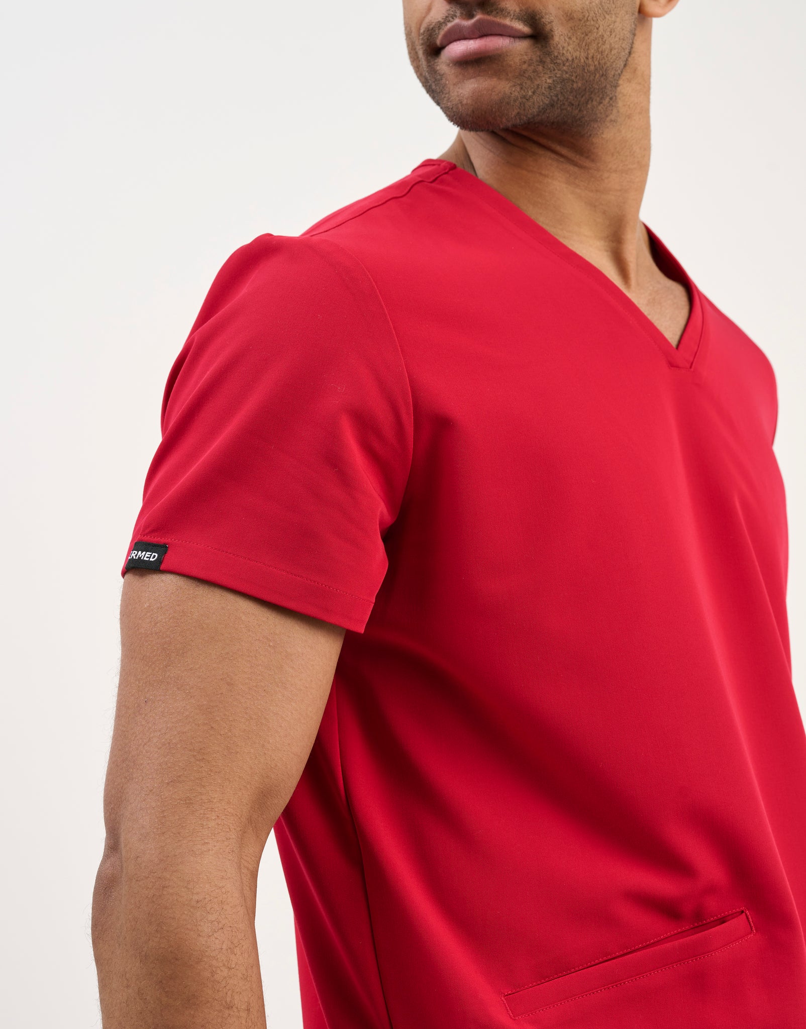 Aspire V Neck Scrub Top - Cherry Red