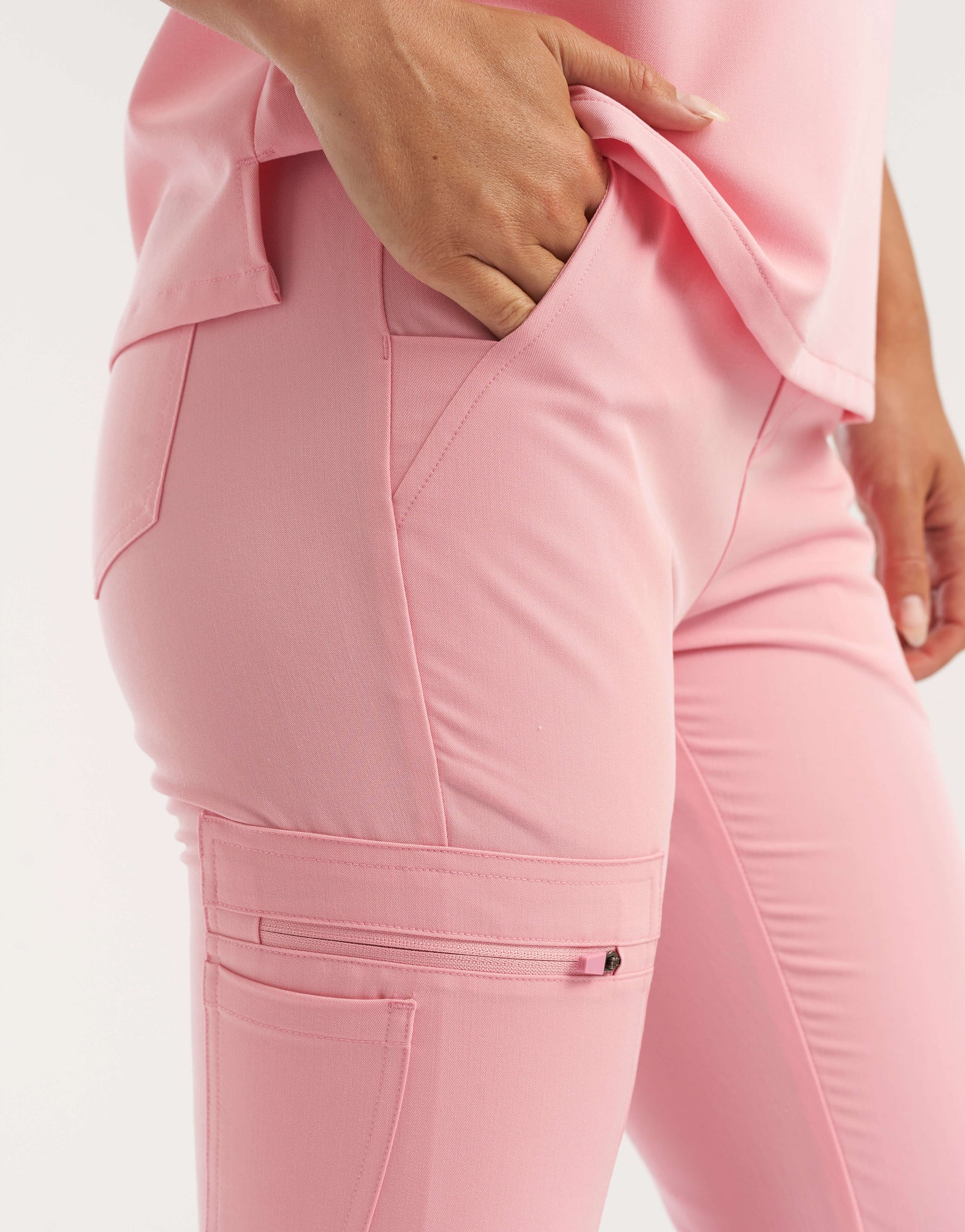 Essential Flare Scrub Pants - Musk Pink