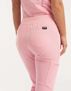 Essential Flare Scrub Pants - Musk Pink