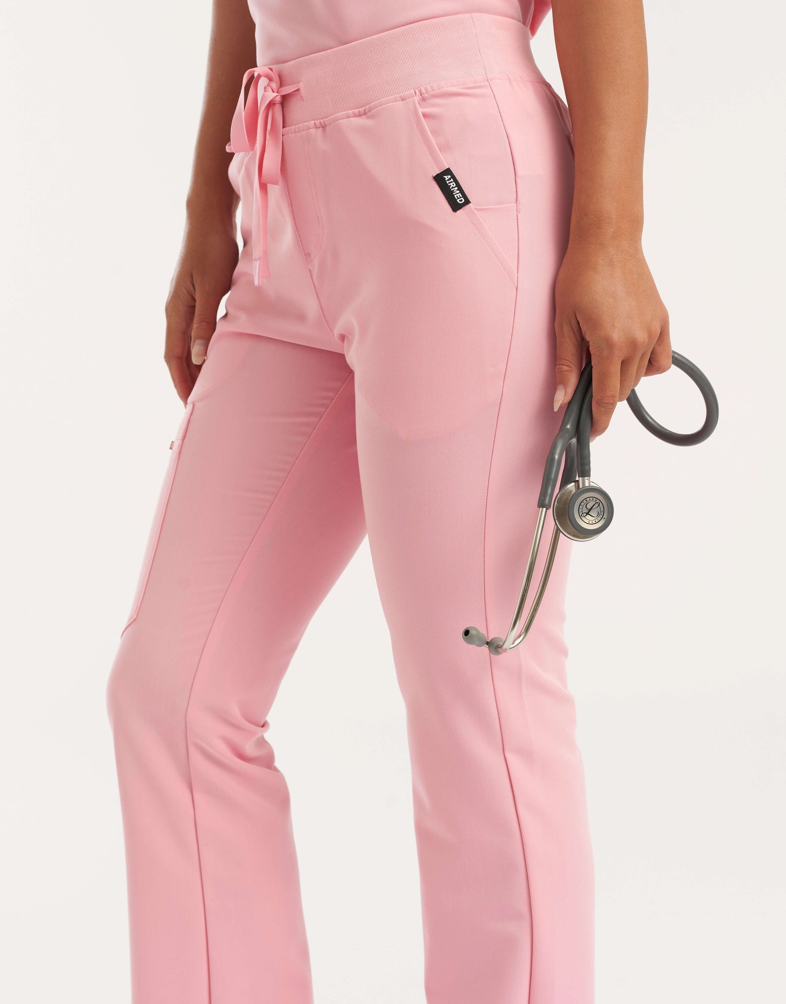 Essential Flare Scrub Pants - Musk Pink