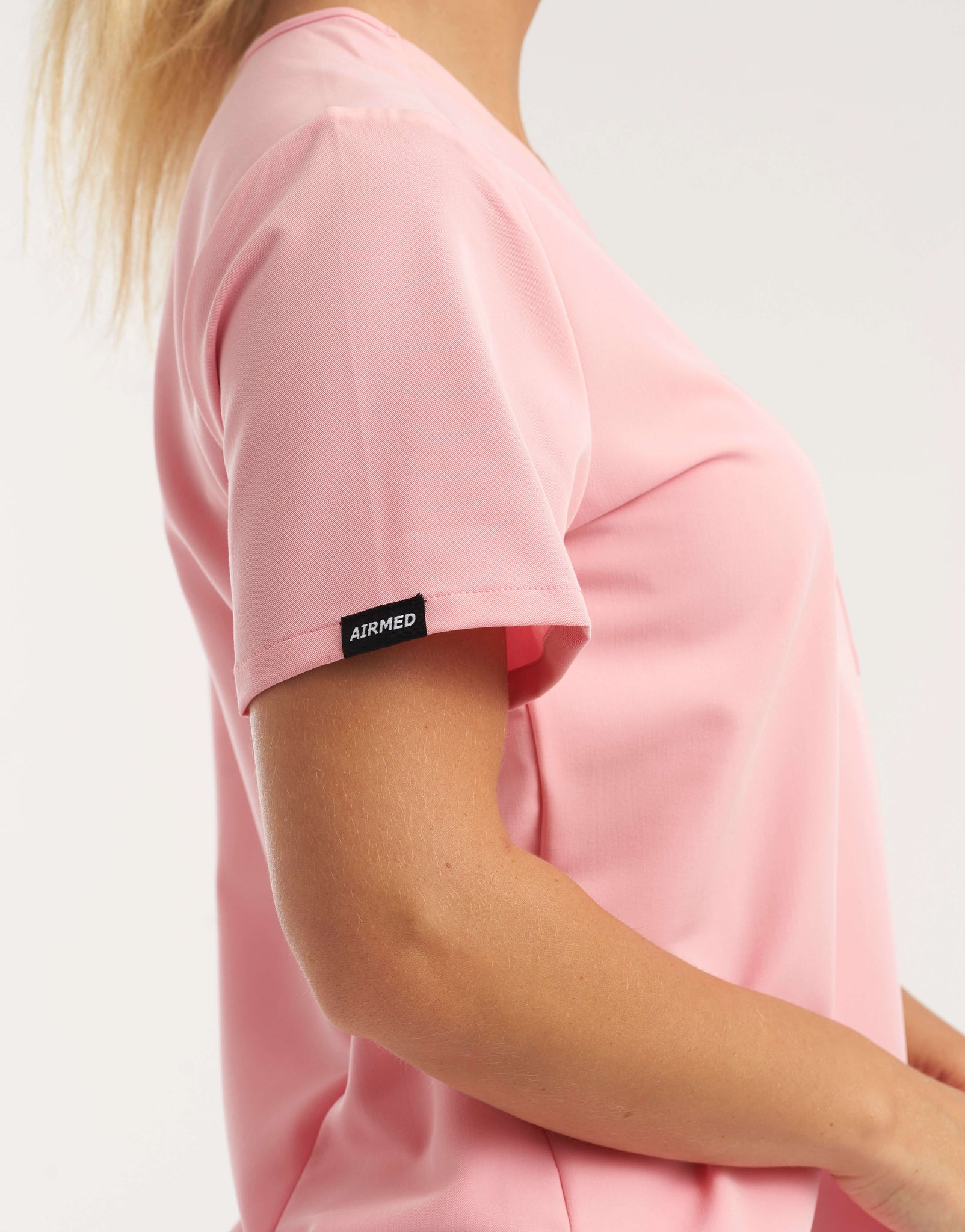 Essential One Pocket V Neck Scrub Top - Musk Pink