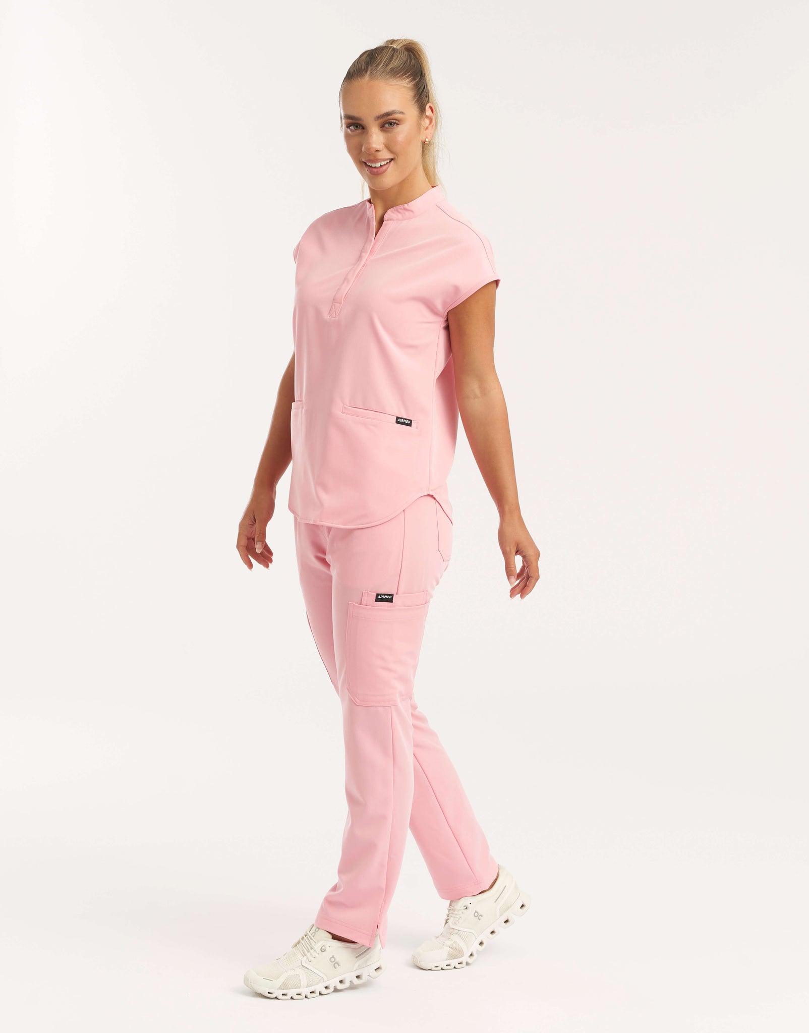 Apollo Scrub Top - Musk Pink