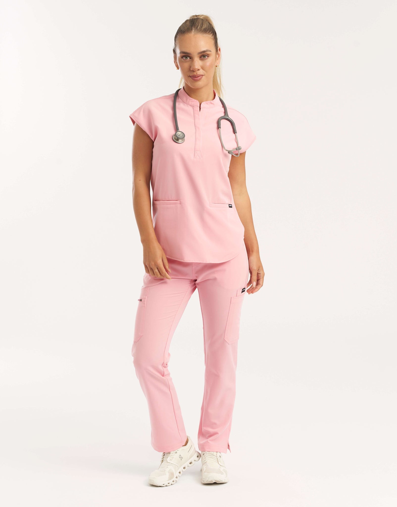 Apollo Scrub Top - Musk Pink