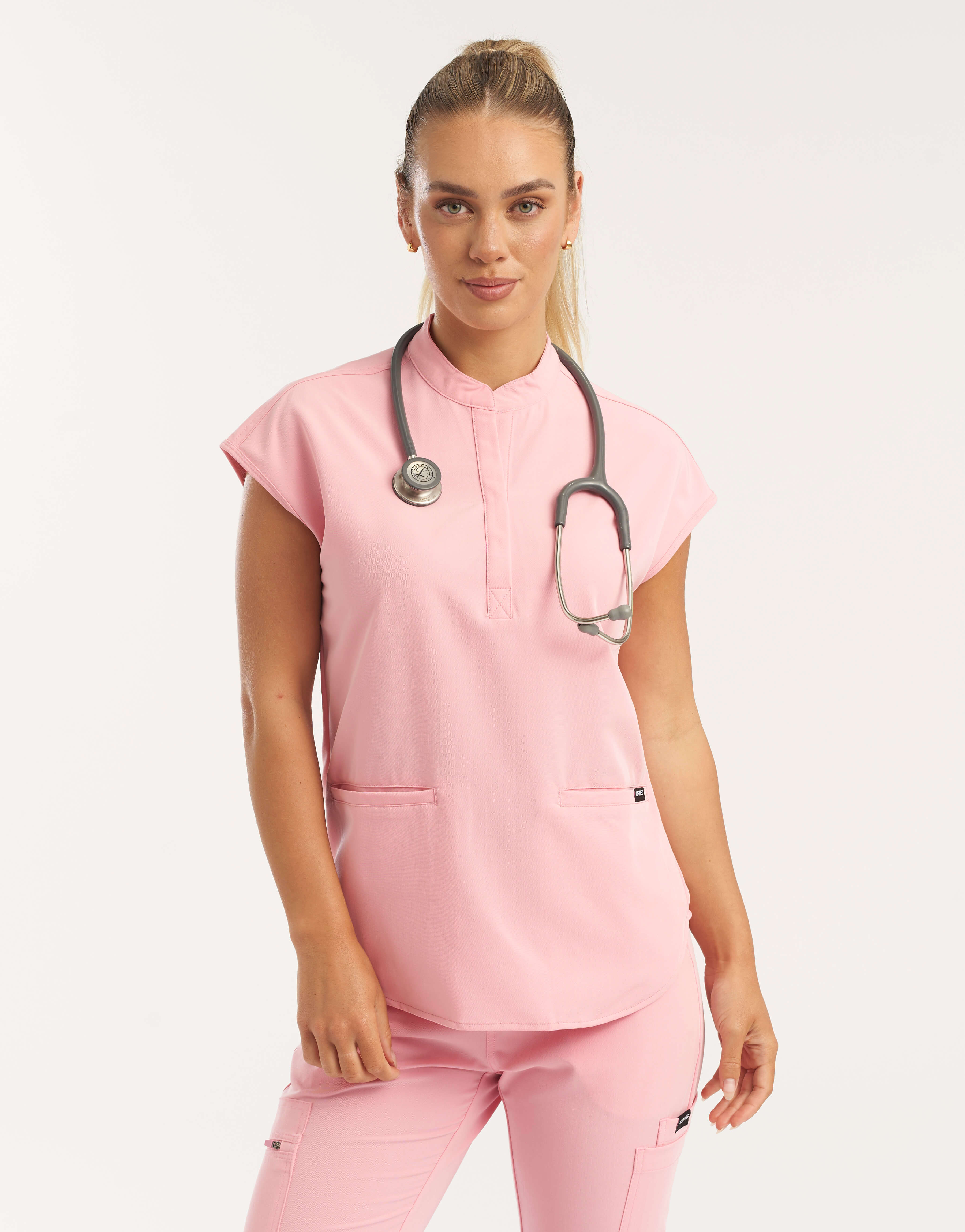 Apollo Scrub Top - Musk Pink