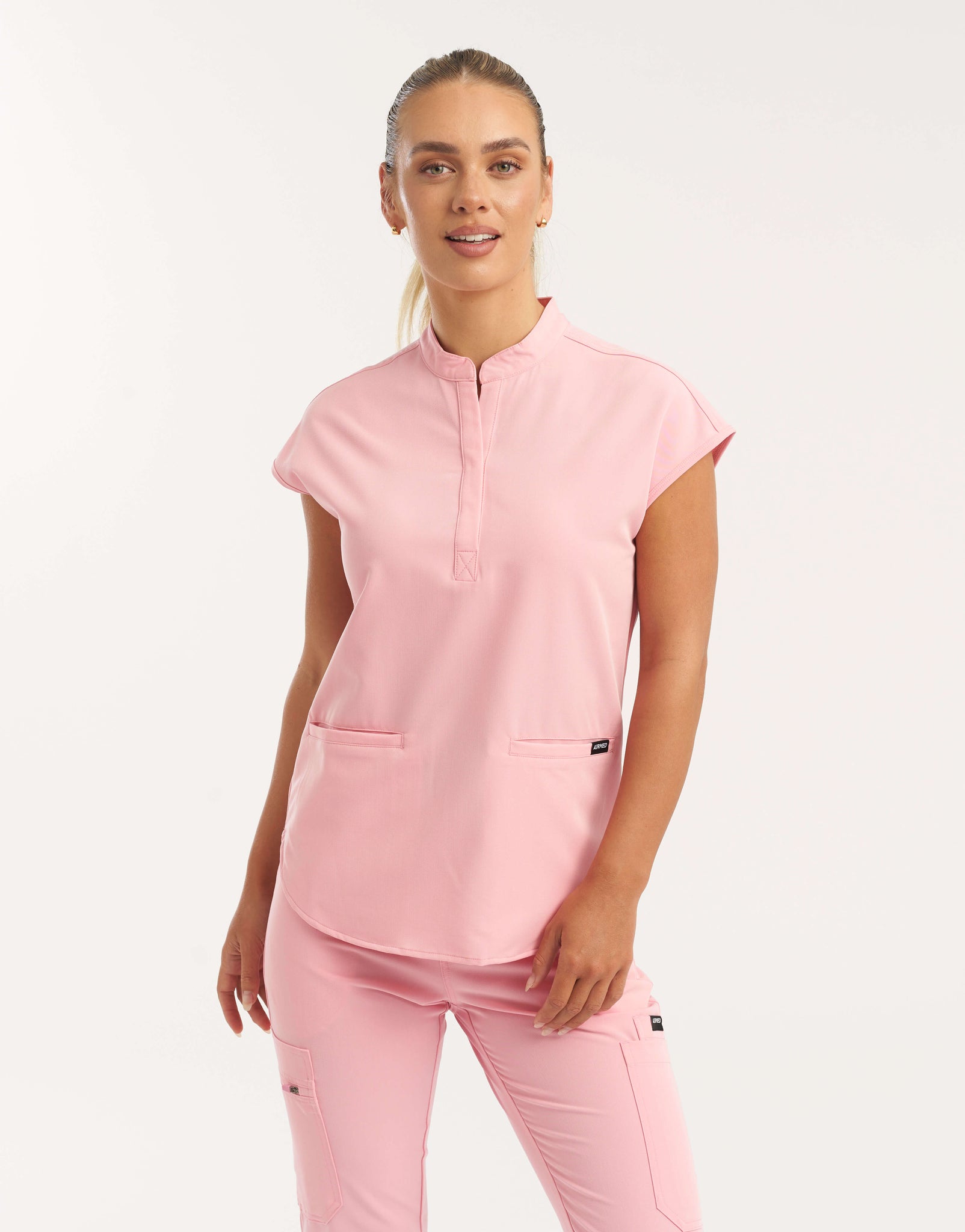 Apollo Scrub Top - Musk Pink