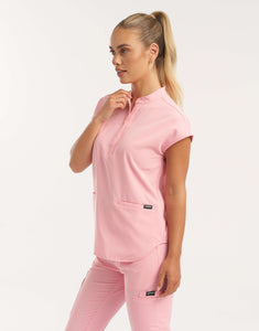 Apollo Scrub Top - Musk Pink