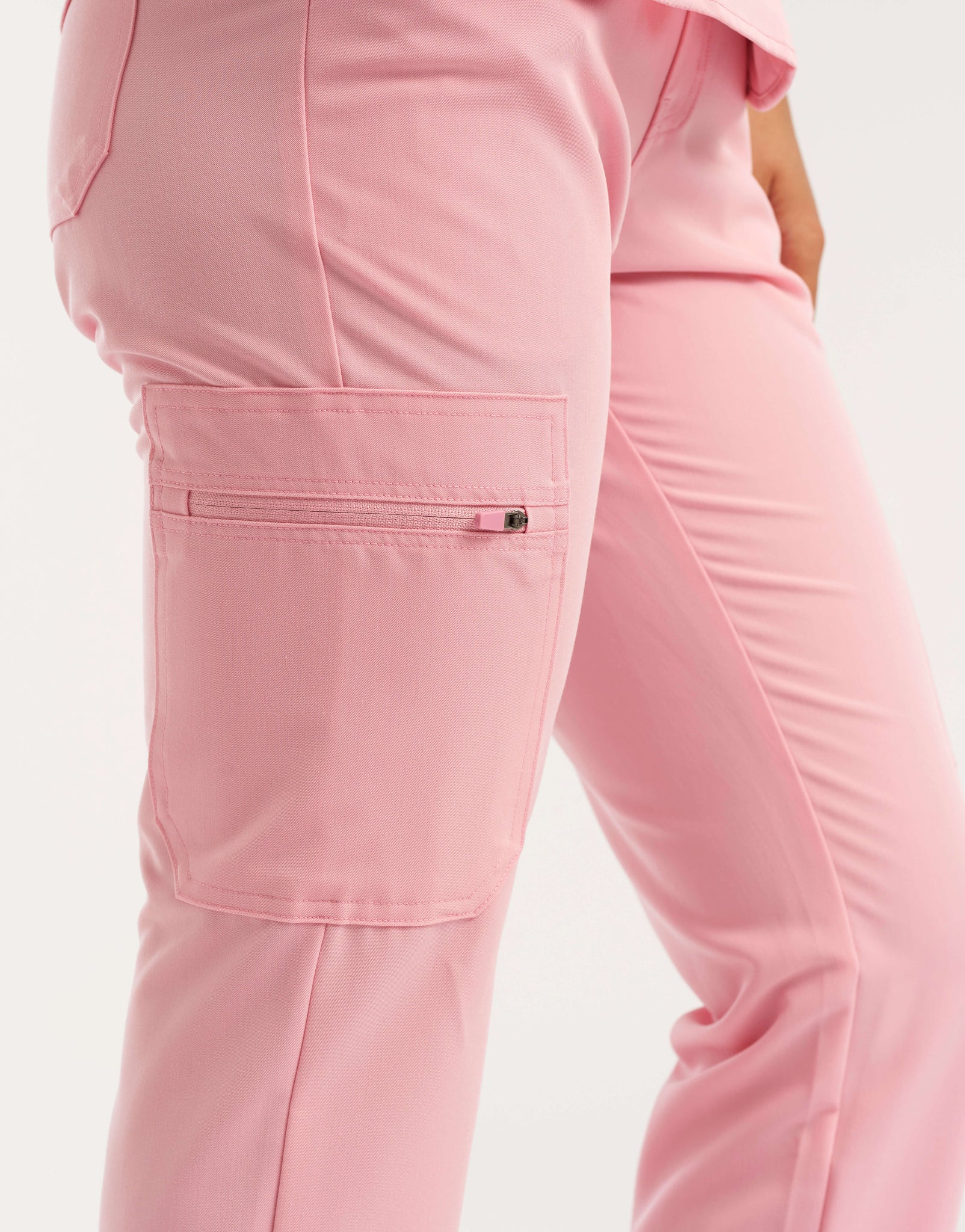 Essential Multi-Pocket Scrub Pants - Musk Pink