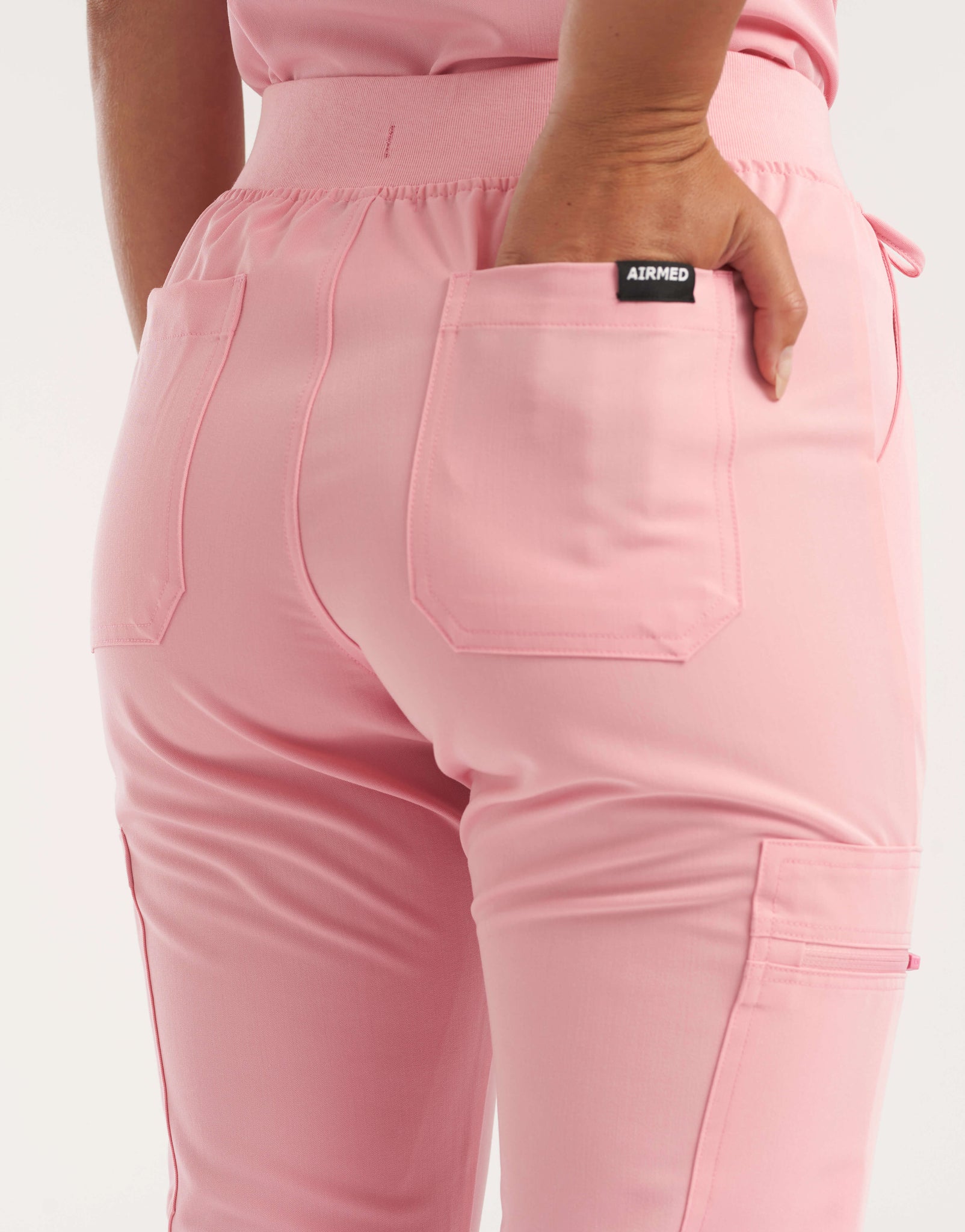 Essential Multi-Pocket Scrub Pants - Musk Pink