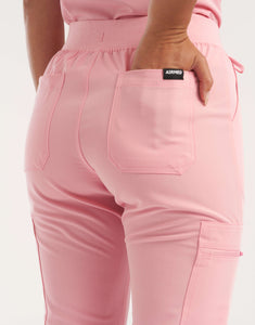 Essential Multi-Pocket Scrub Pants - Musk Pink