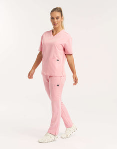 Essential Multi-Pocket Scrub Pants - Musk Pink