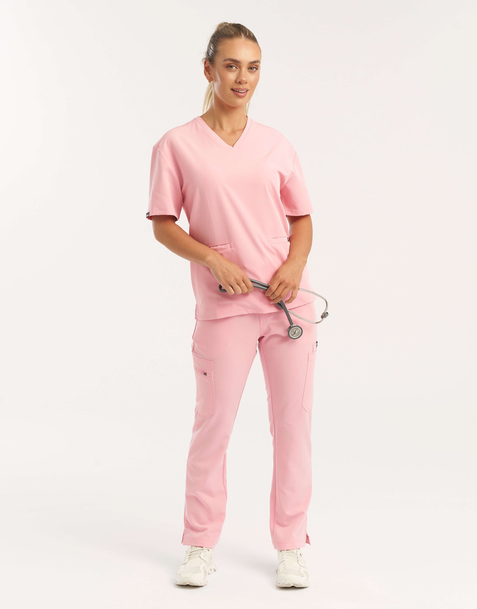 Essential Multi-Pocket Scrub Pants - Musk Pink