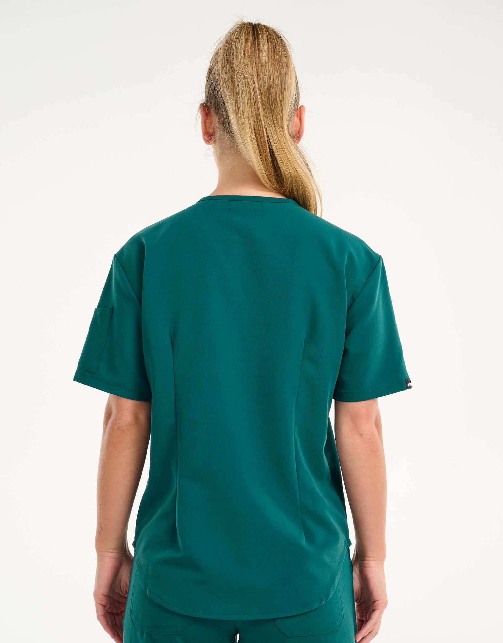 Aspire V Neck Scrub Top - Harbour Green