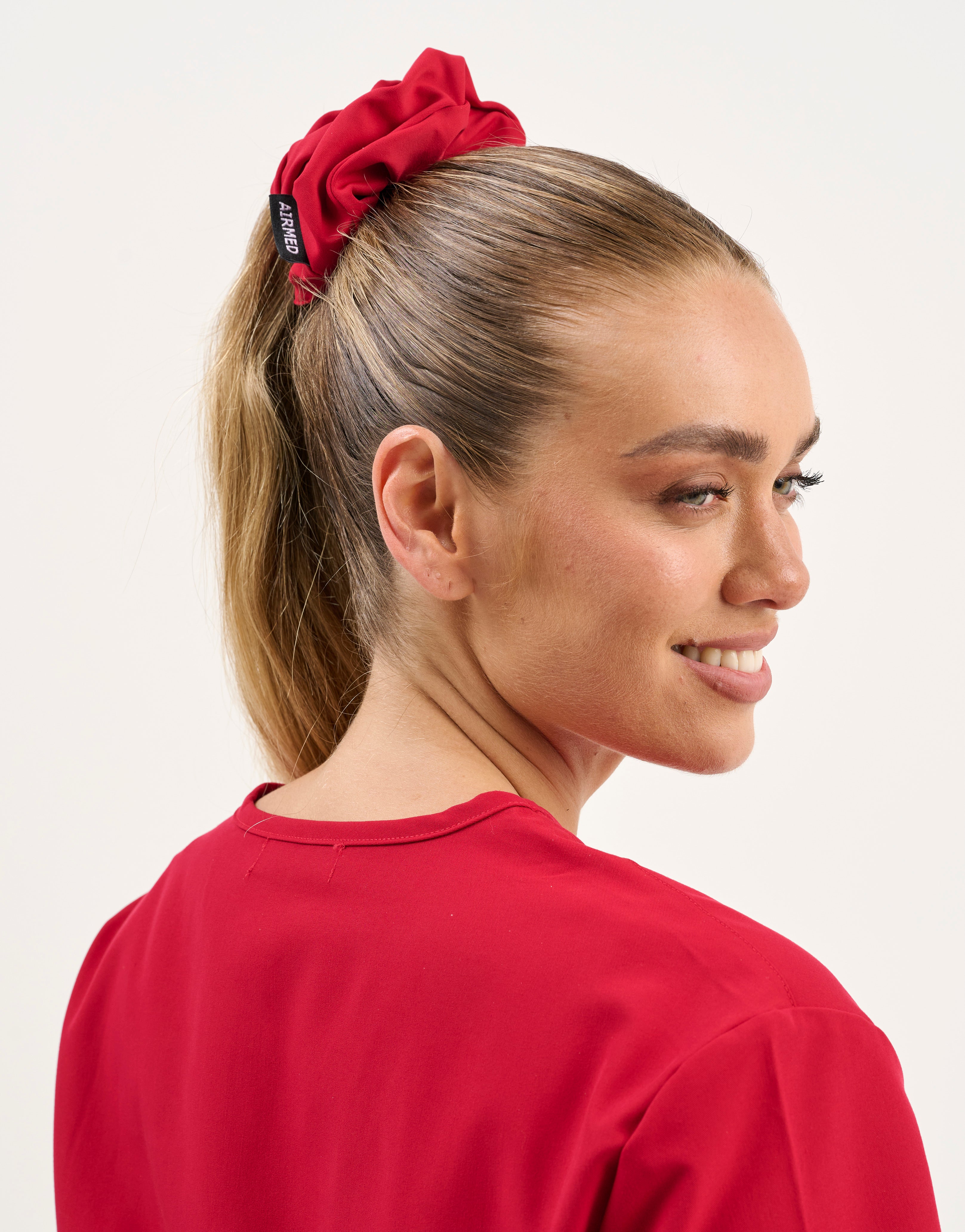 Essential Hair Scrunchie - Cherry Red