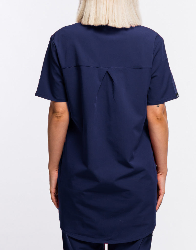 Essential Maternity Scrub Top - True Navy