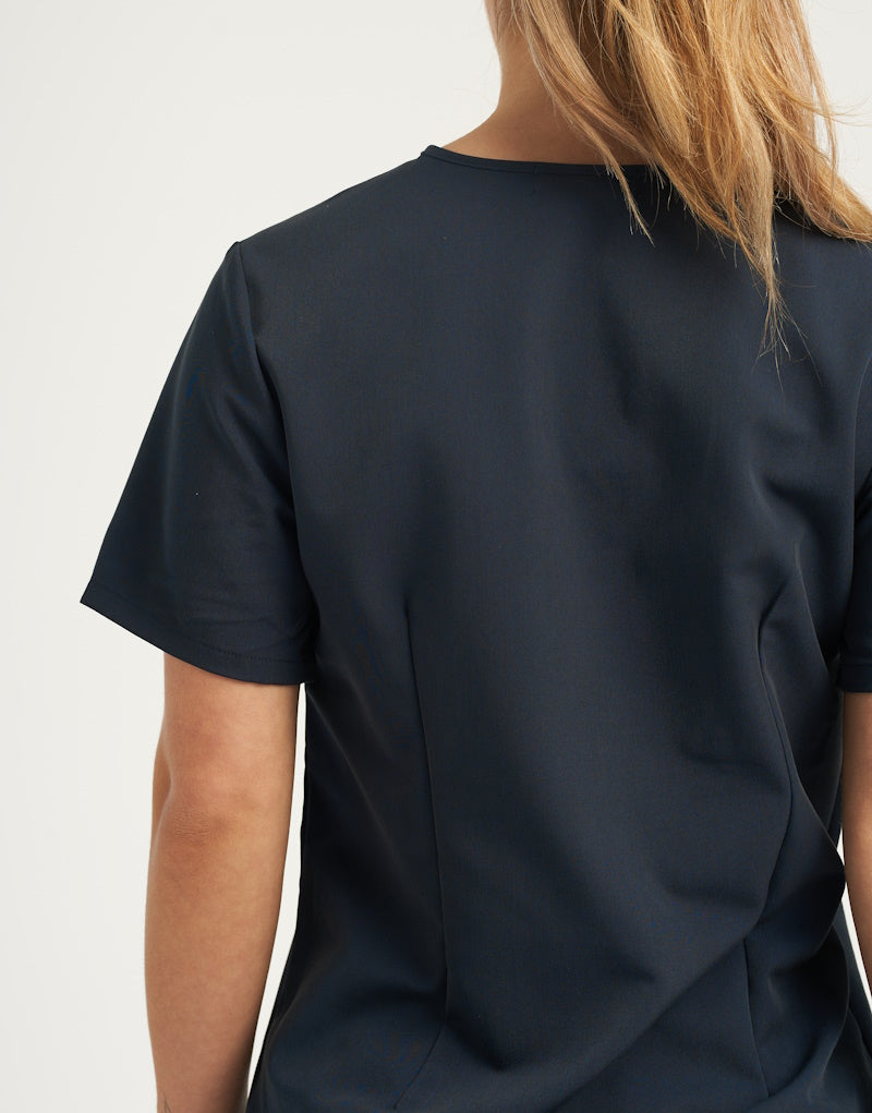 Essential One Pocket V Neck Scrub Top - Midnight Navy