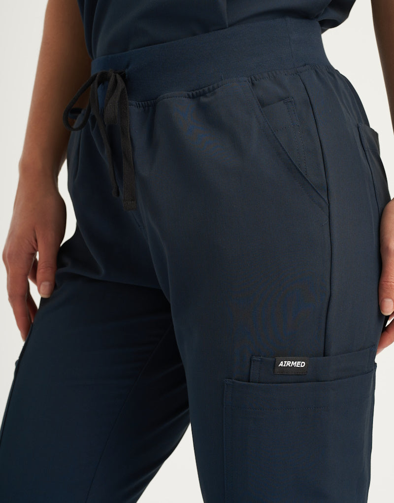 Essential Multi-Pocket Scrub Pants - Midnight Navy