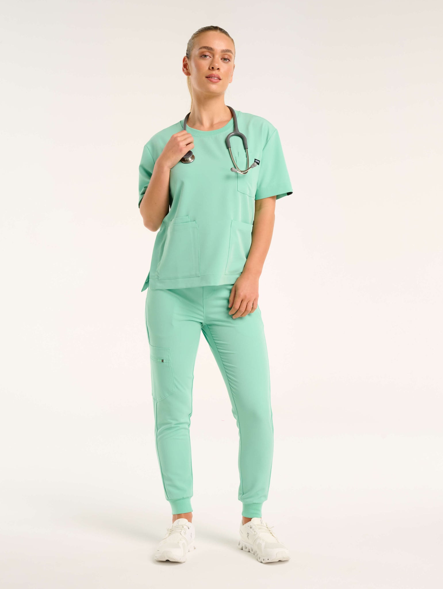 Essential Jogger Scrub Pants - Ocean Mint