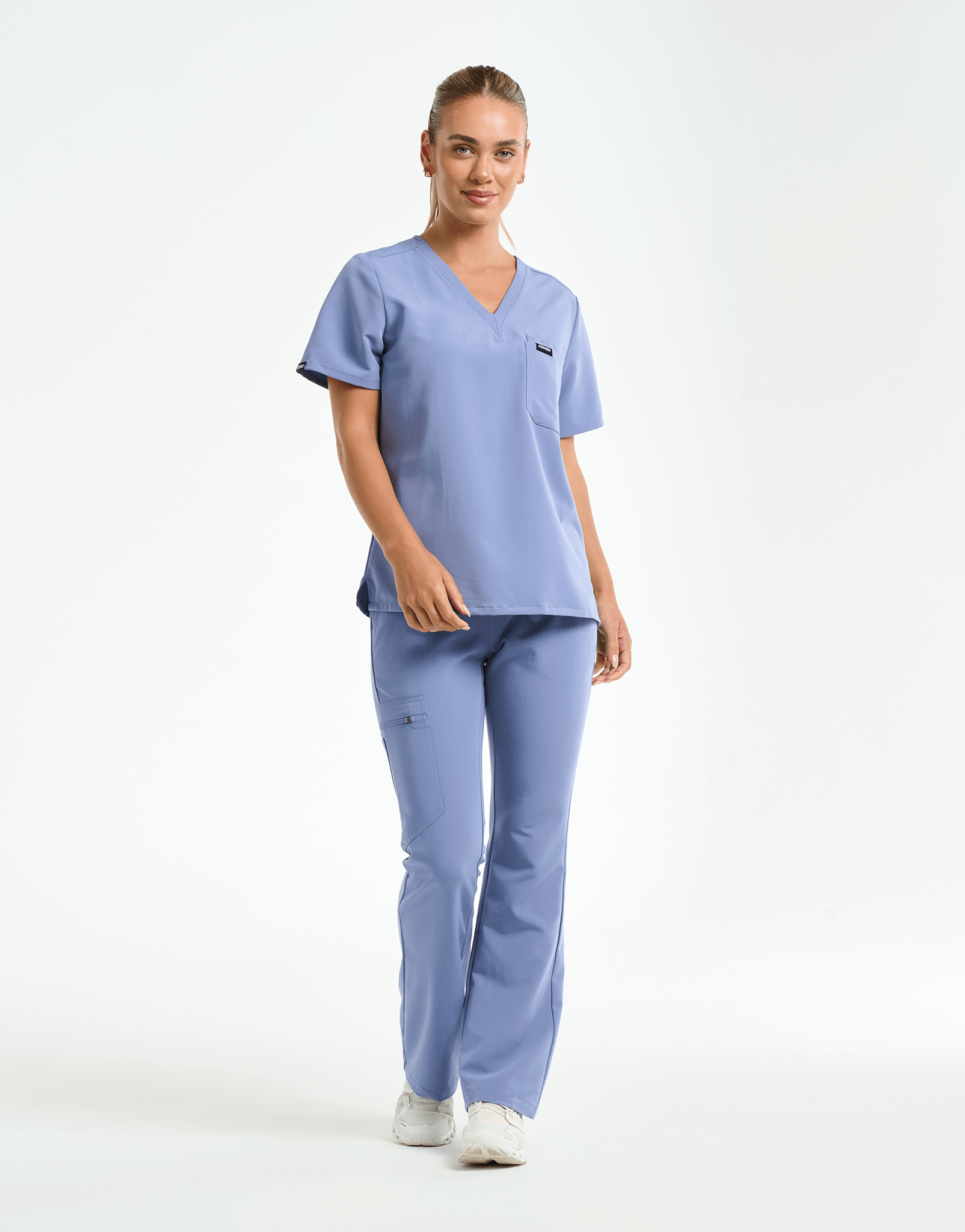 Essential Flare Scrub Pants - Nova Blue