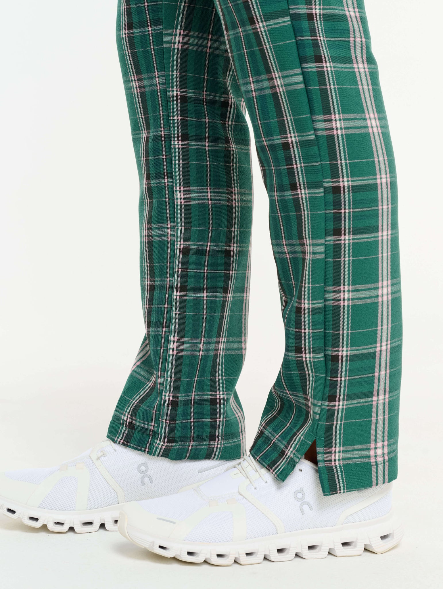 Essential Multi-Pocket Scrub Pants - Pink & Green Tartan