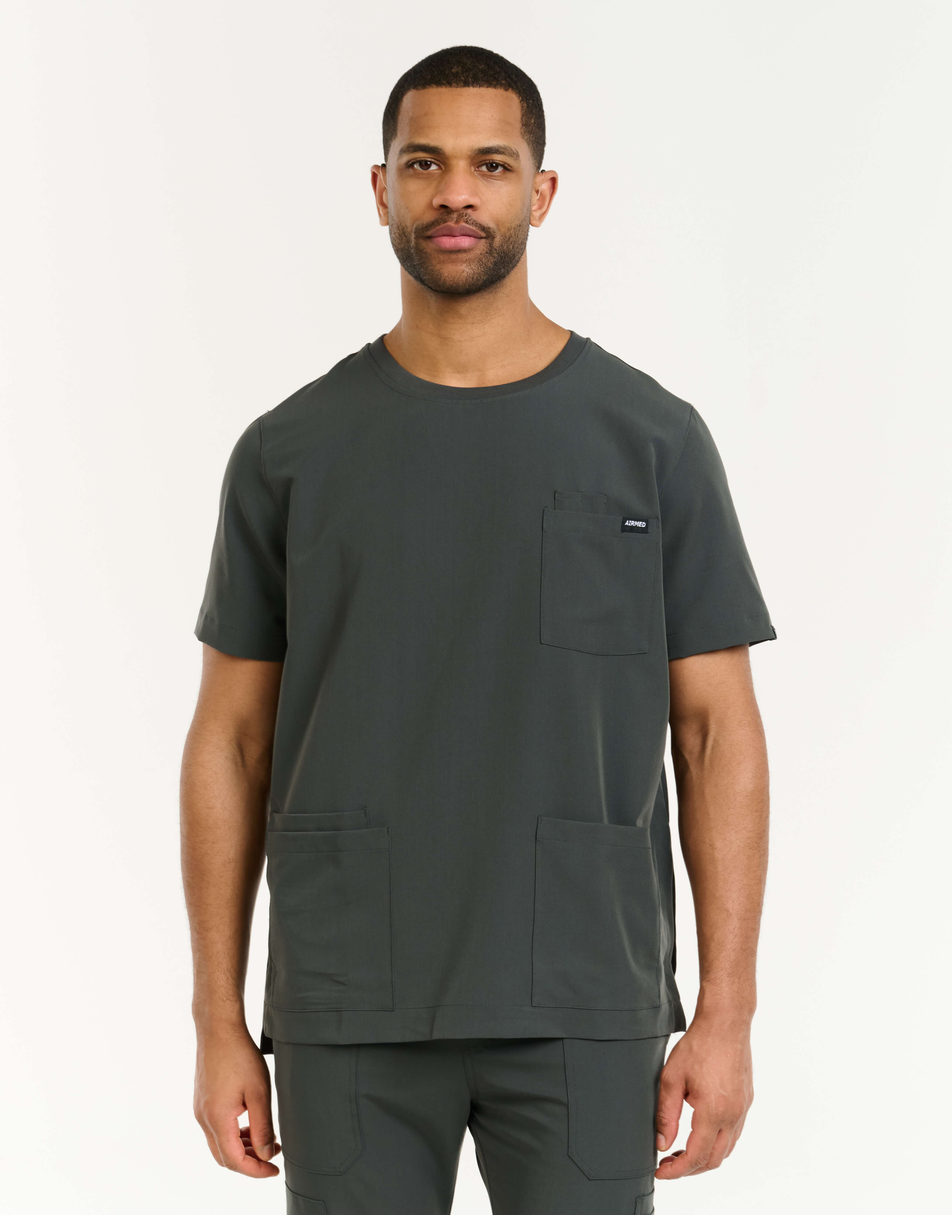 Essential Crewneck Scrub Top - Asphalt