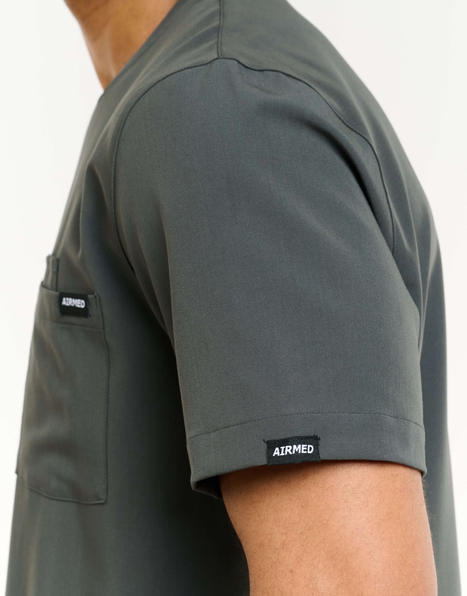 Essential Crewneck Scrub Top - Asphalt