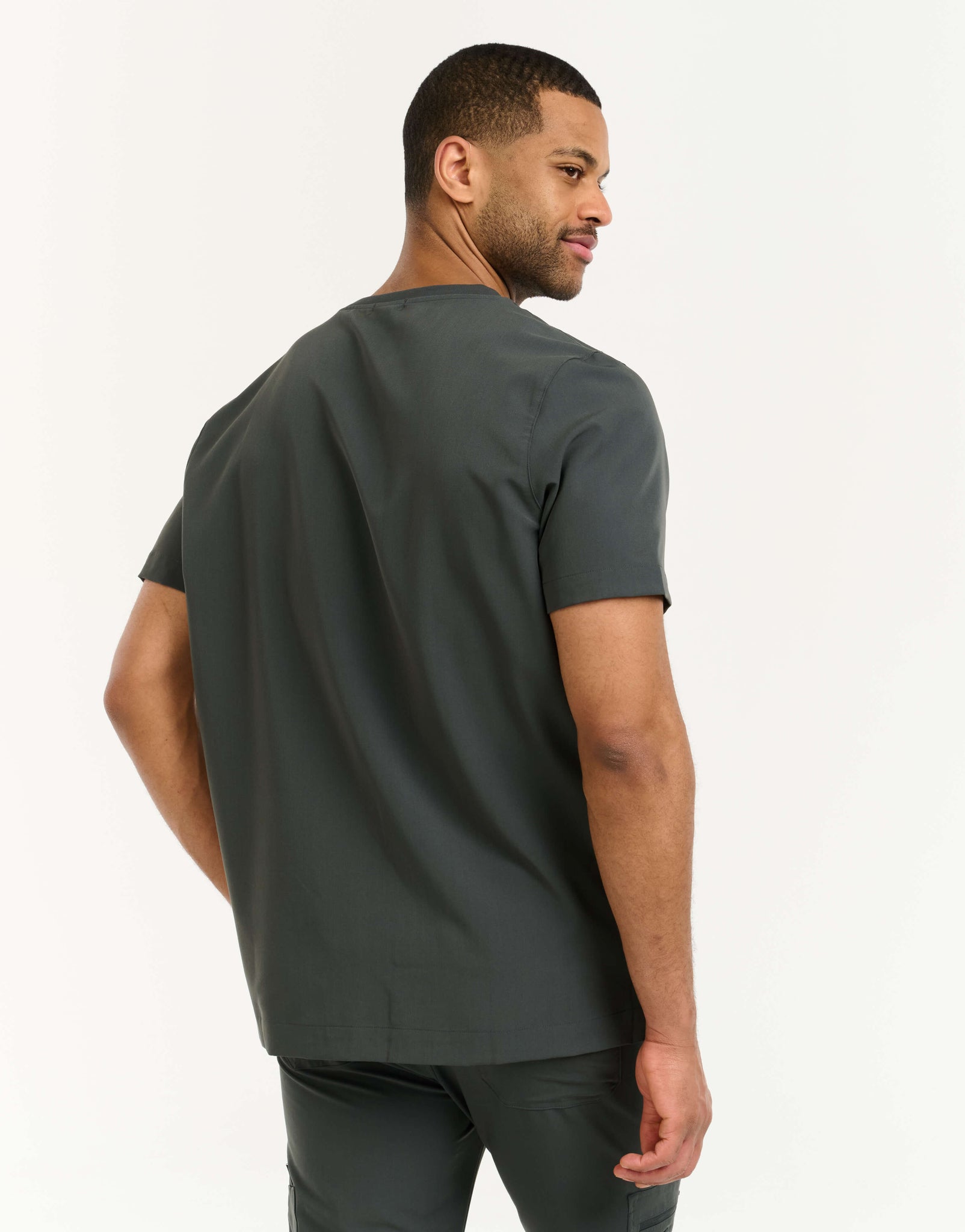 Essential Crewneck Scrub Top - Asphalt