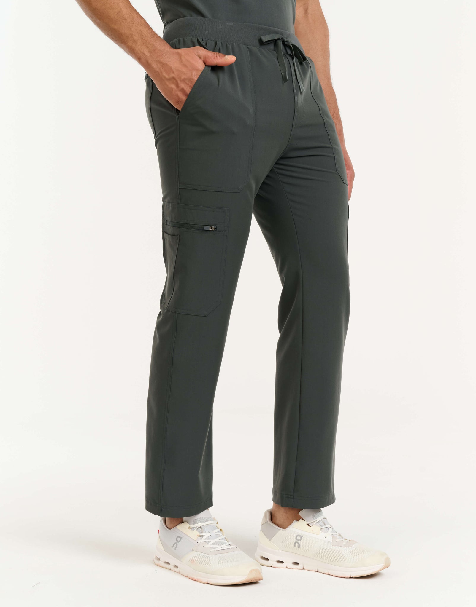 Essential Multi-Pocket Scrub Pants - Asphalt