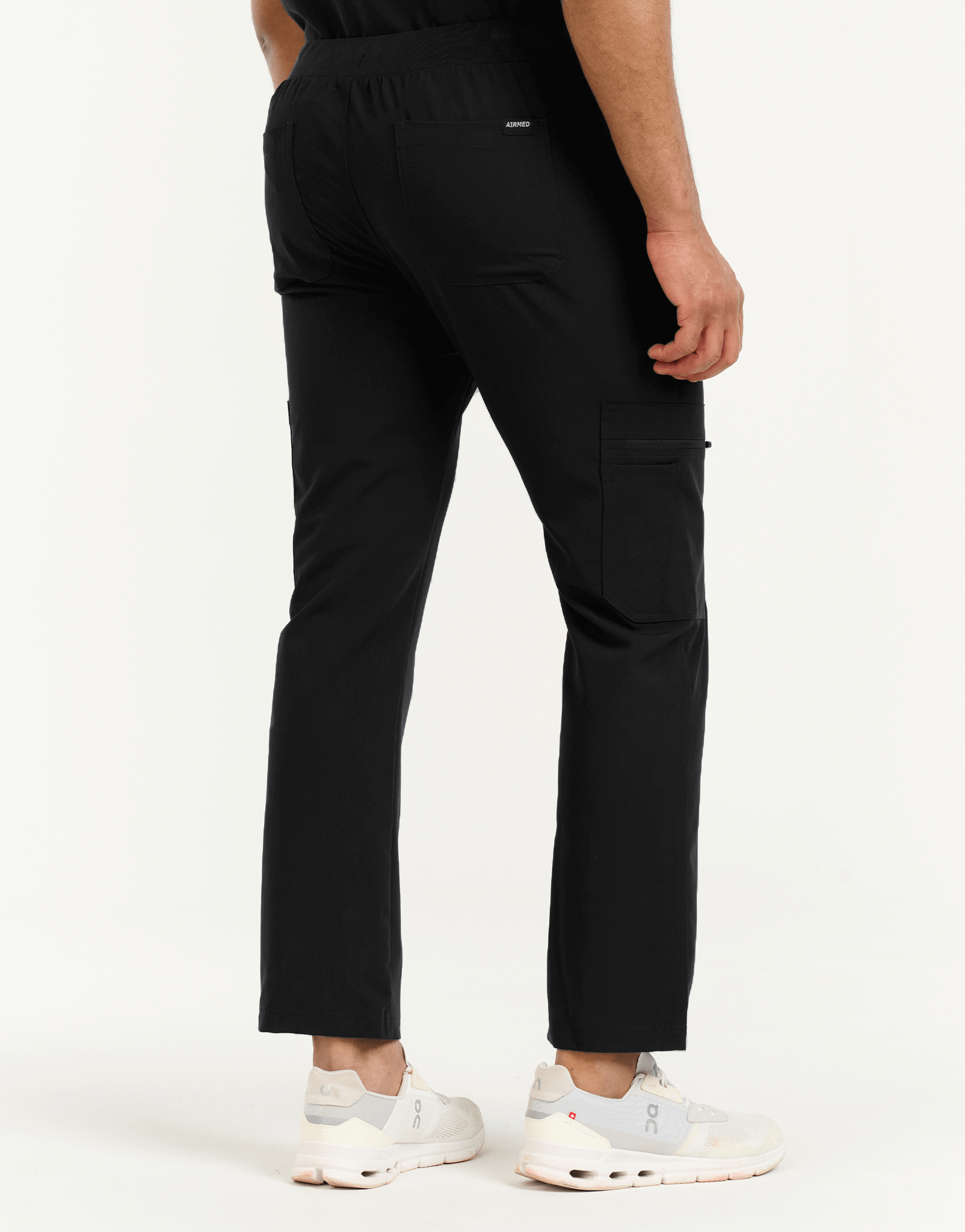 Essential Multi-Pocket Scrub Pants - Black