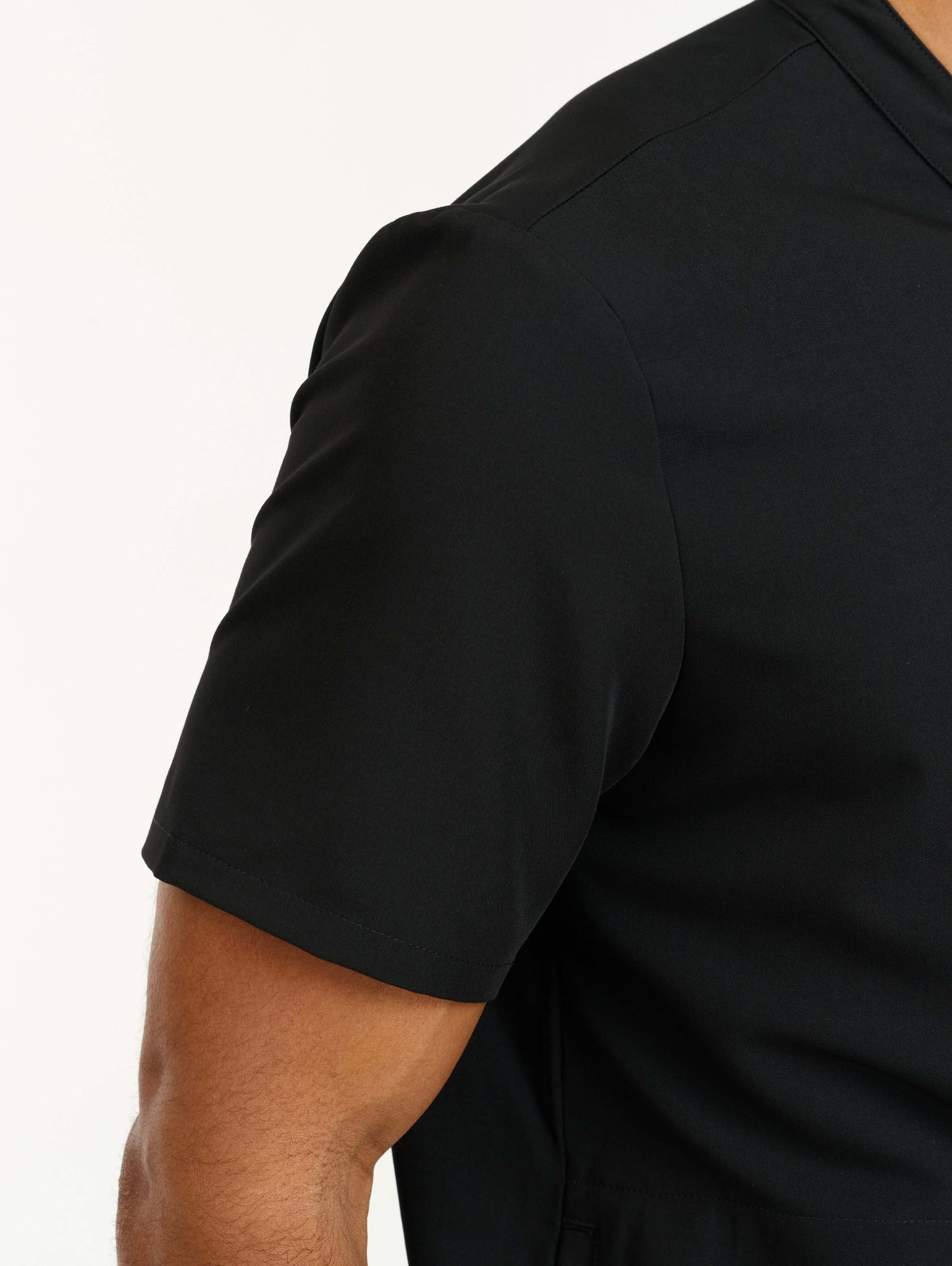 Aspire Mock Neck Scrub Top - Black