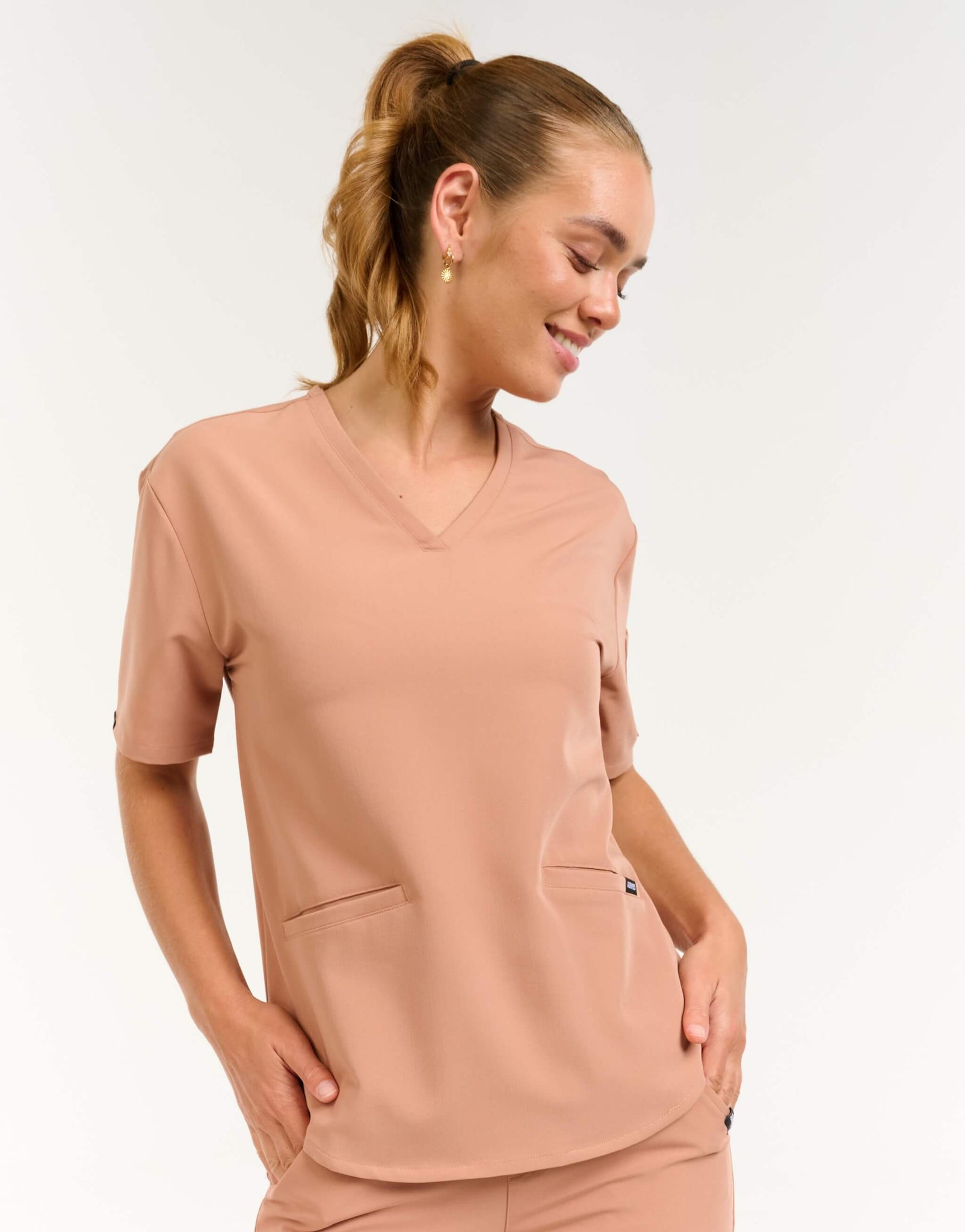 Aspire V Neck Top and Joggers - Canyon Clay