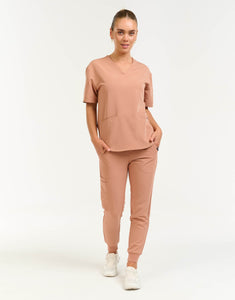 Aspire V Neck Scrub Top - Canyon Clay