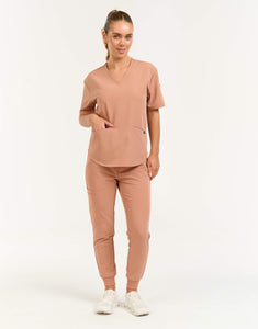 Aspire V Neck Top and Joggers - Canyon Clay
