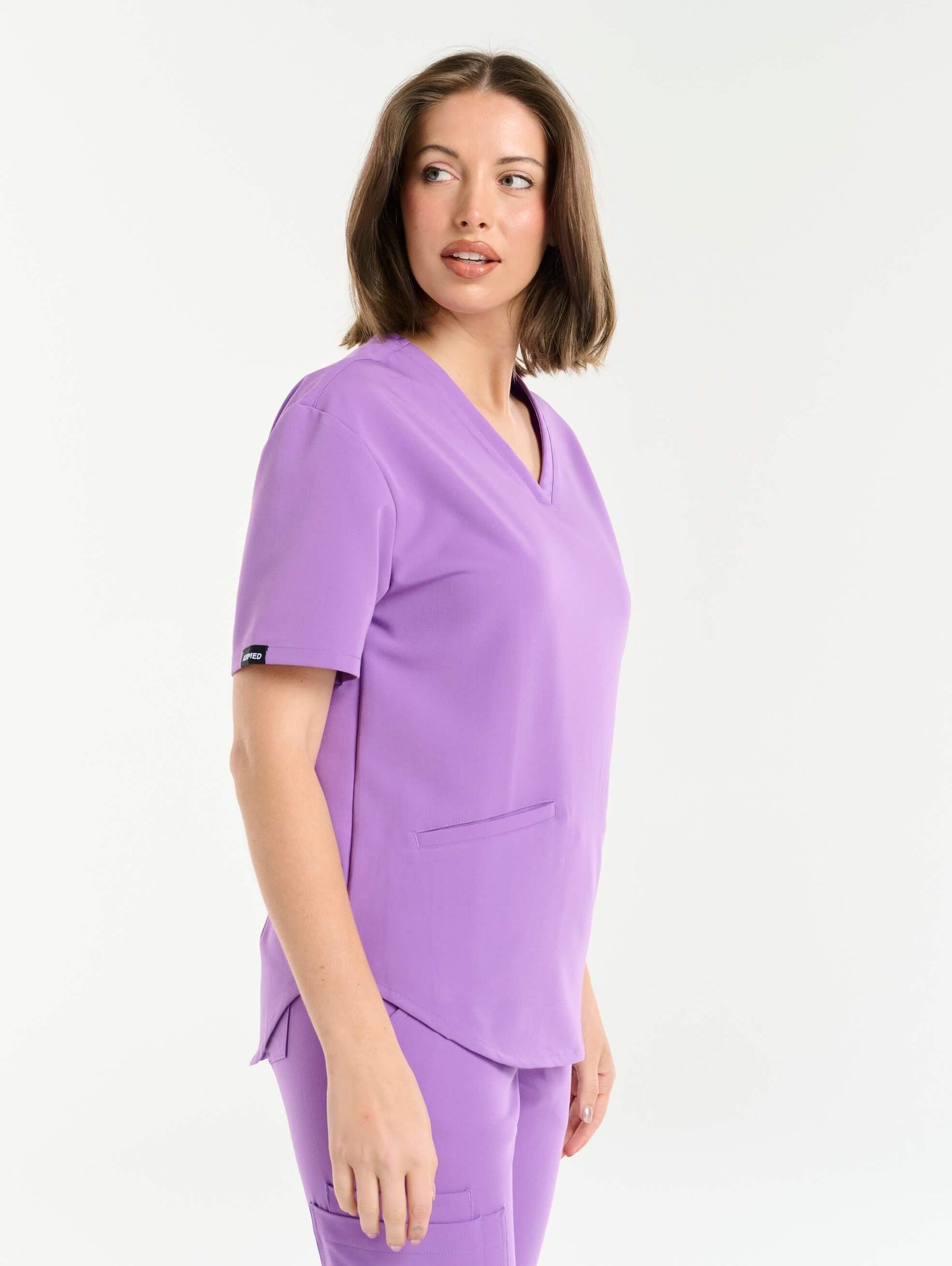 Aspire V Neck Scrub Top - Wisteria Purple