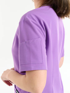 Aspire V Neck Scrub Top - Wisteria Purple