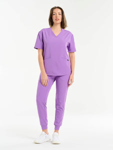 Aspire V Neck Scrub Top - Wisteria Purple