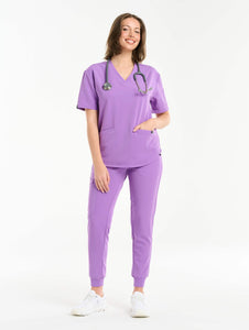 Aspire V Neck Scrub Top - Wisteria Purple