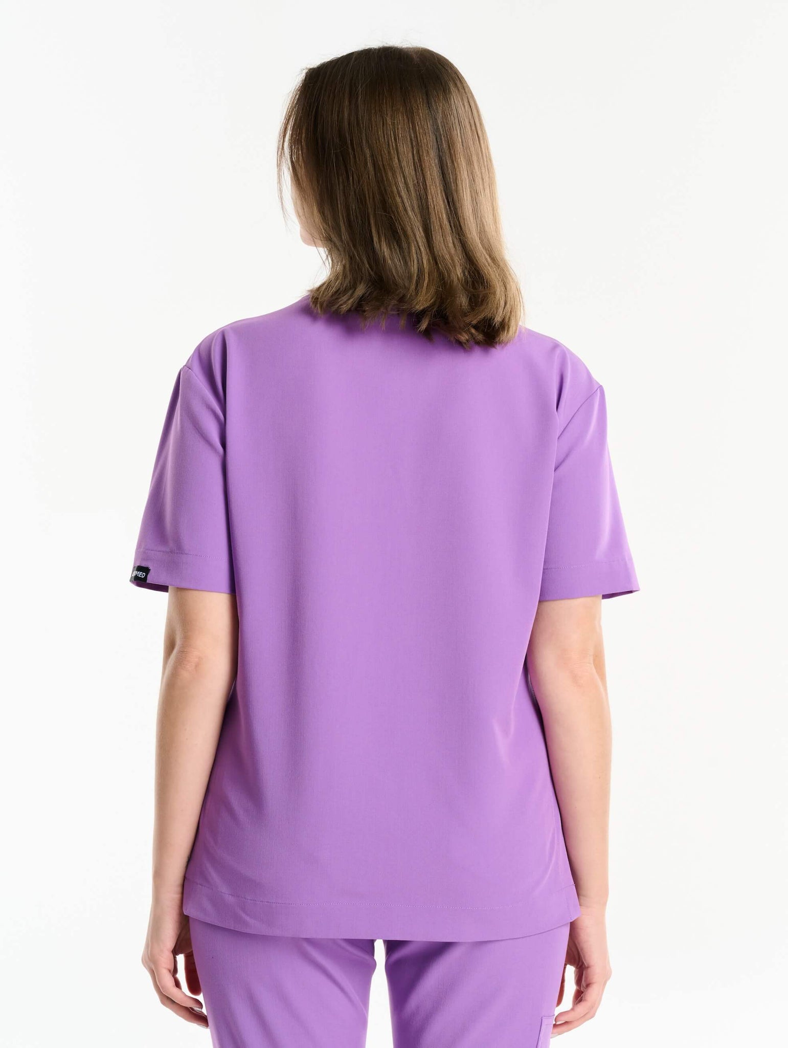 Essential Crewneck Scrub Top - Wisteria Purple
