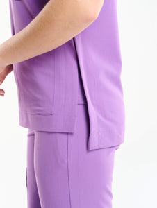 Essential Crewneck Scrub Top - Wisteria Purple