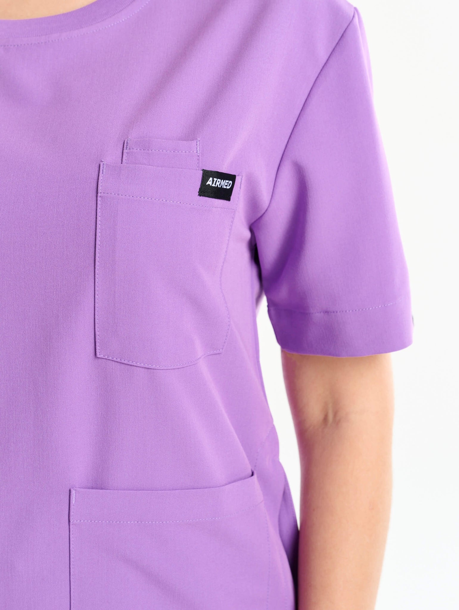 Essential Crewneck Scrub Top - Wisteria Purple