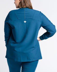 Scrub Jacket Button Up - Gibraltar Blue