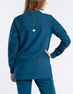 Scrub Jacket Zip Up - Gibraltar Blue