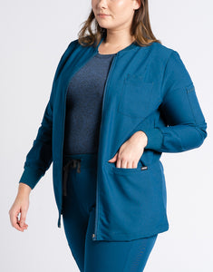 Scrub Jacket Zip Up - Gibraltar Blue