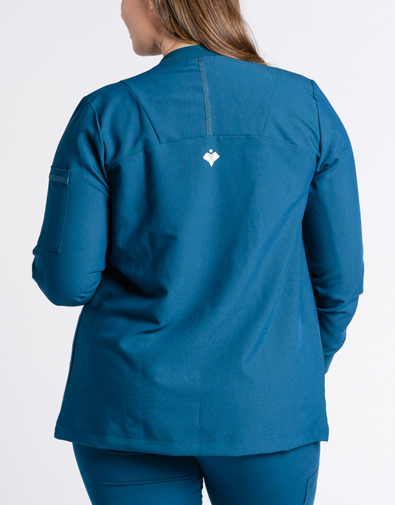 Scrub Jacket Zip Up - Gibraltar Blue