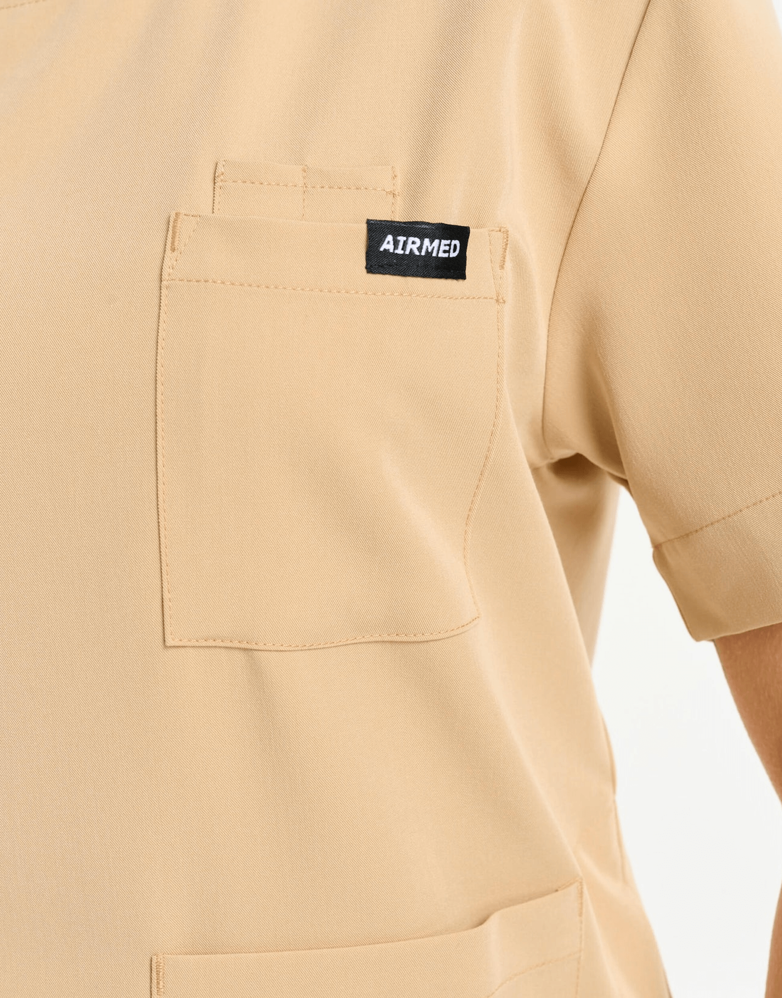 Essential Crewneck Scrub Top - Warm Sand