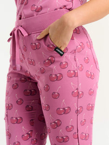 Essential Jogger Scrub Pants - Cherry Print