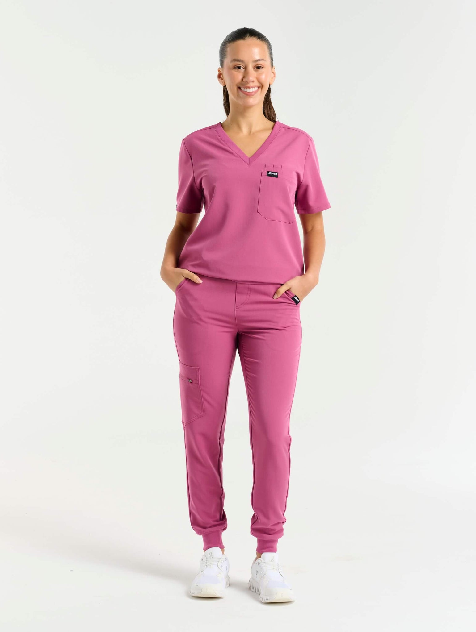Essential Jogger Scrub Pants - Red Violet