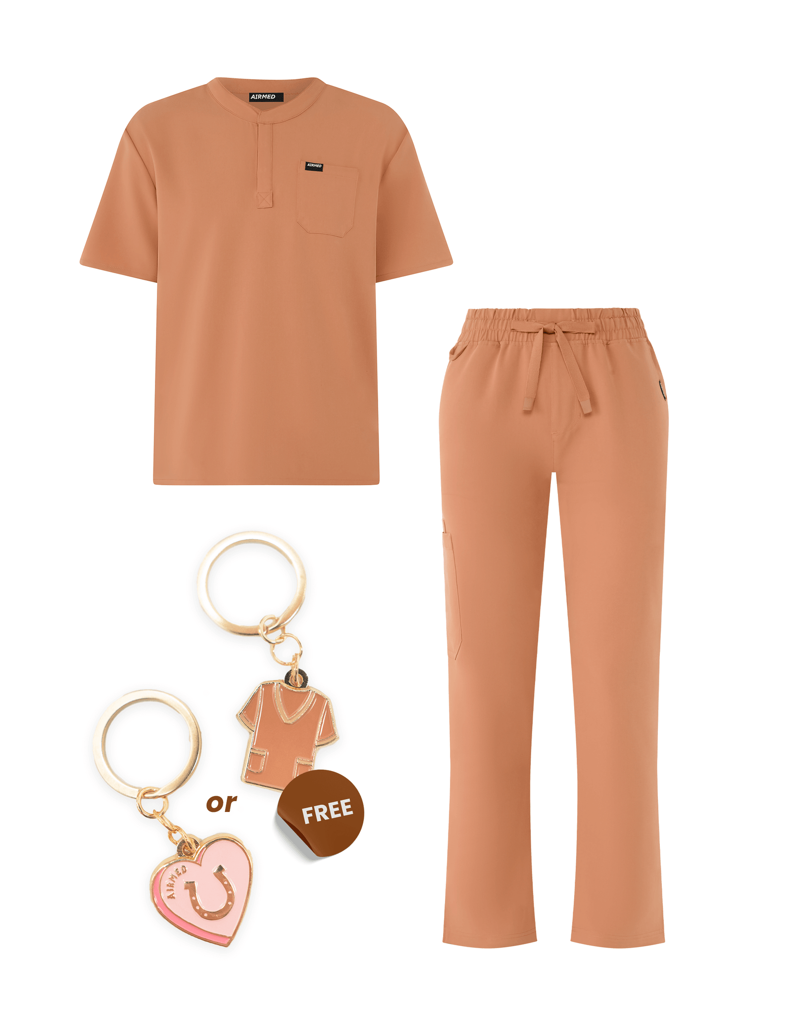 Aspire Mock Neck Top and Straight Leg Pants - Canyon Clay