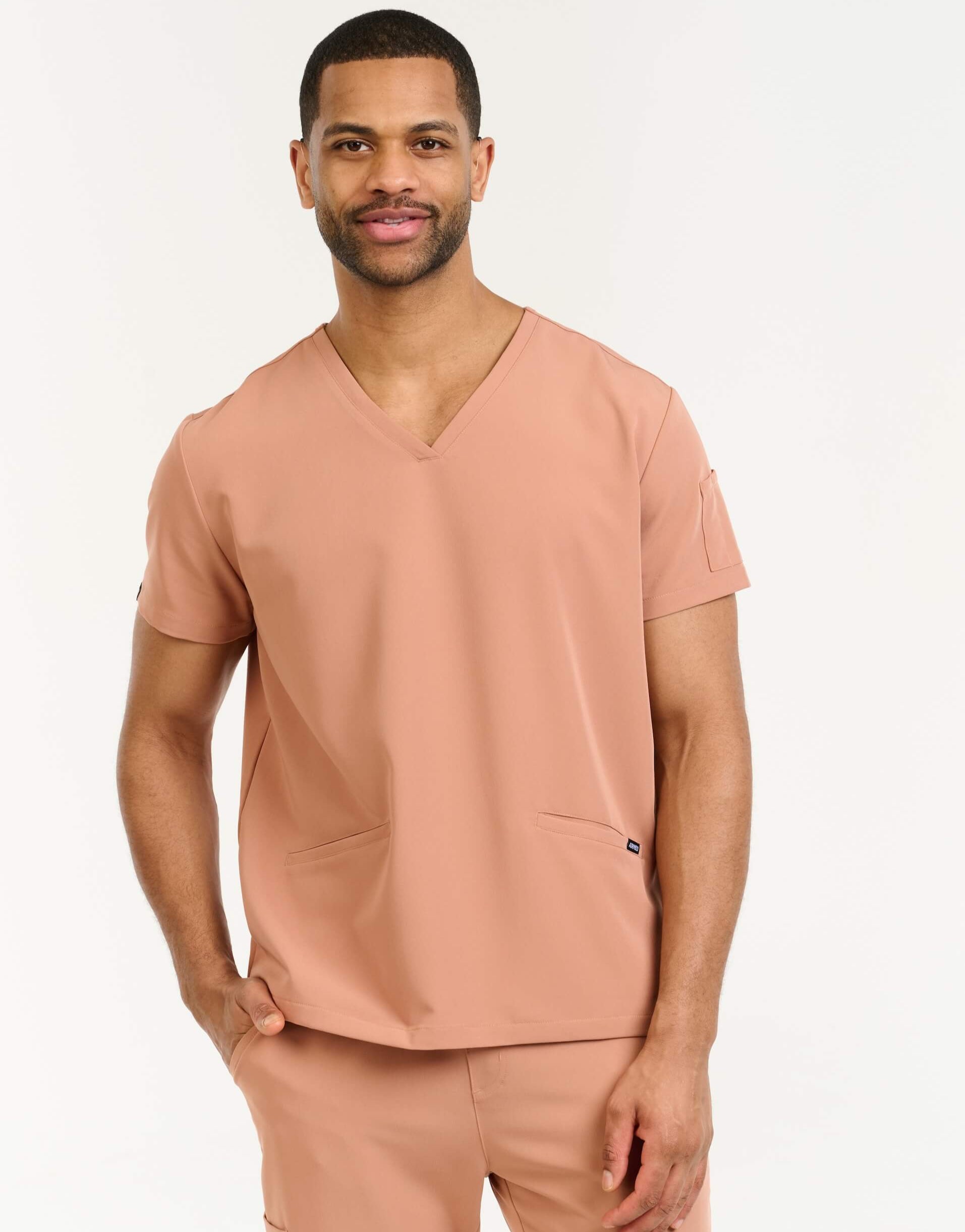 Aspire V Neck Scrub Top - Canyon Clay